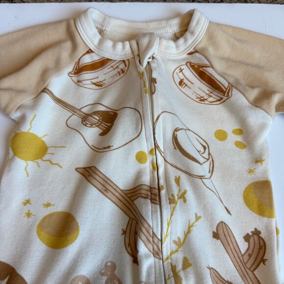 Goumi Zipper Footie Bamboo Organic Cotton Canyon Western Sleeper 12-18 months - Picture 6 of 14